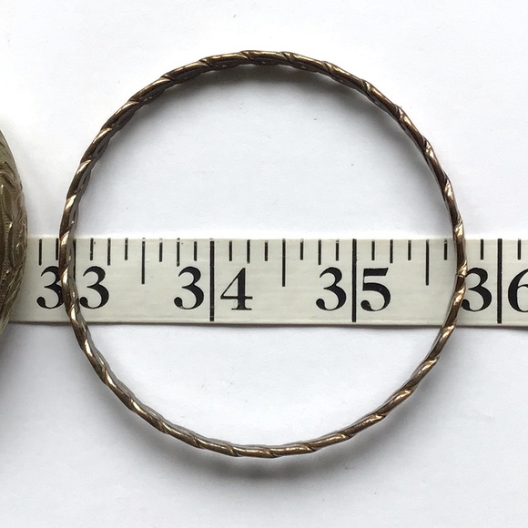 2 Vintages Bangles Copper Bronze Colour - Wear Them Together Or By Themselves - Picture 9 of 10